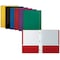 Better Office Products 2-Pocket Paper Portfolios W/Prongs, Assorted Primary Colors, 100PK 84299 - alternate 1